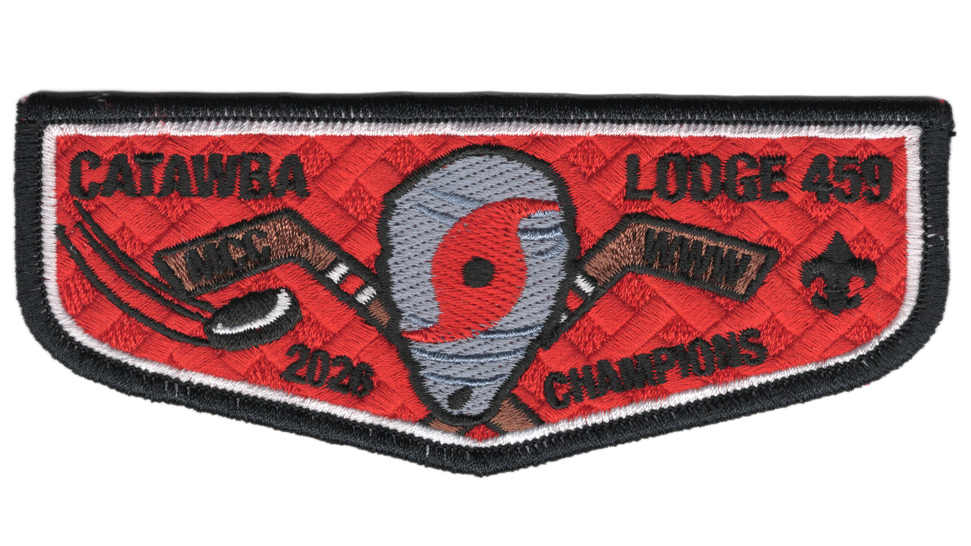 Catawba Lodge 2026 Hockey Champion Flap. Embroidered Patch produced by Summit Emblem